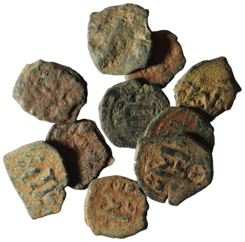 Lot of 10 byzantine bronze coins. sold as seen, no return. relisted from Auction...