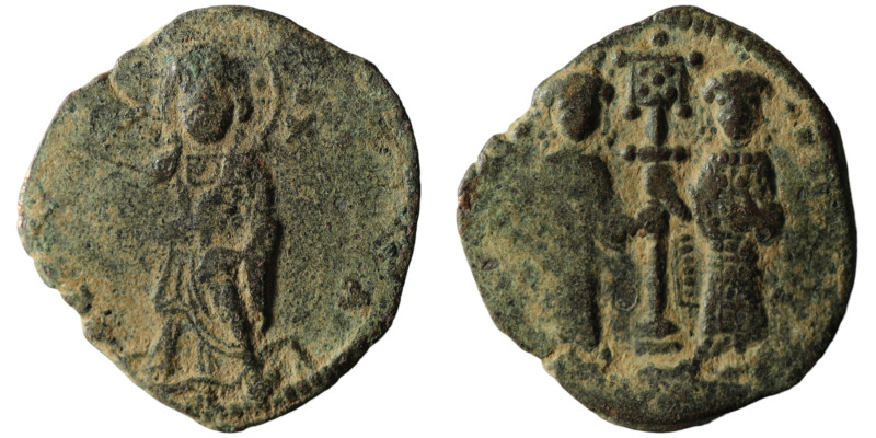 Constantine X. Ducas. (1059-1067 AD). Follis. Constantinople. Obv: Christ facing...