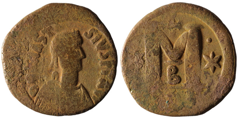 Anastasius I. (491-518 AD). Follis. Constantinople. Obv: D N ANASTAIUS P P AVG. ...