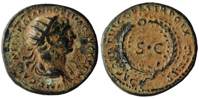 Trajan. (115-116 AD). Semis. Rome (for circulation in Syria). Obv: IMP CS NER TR...