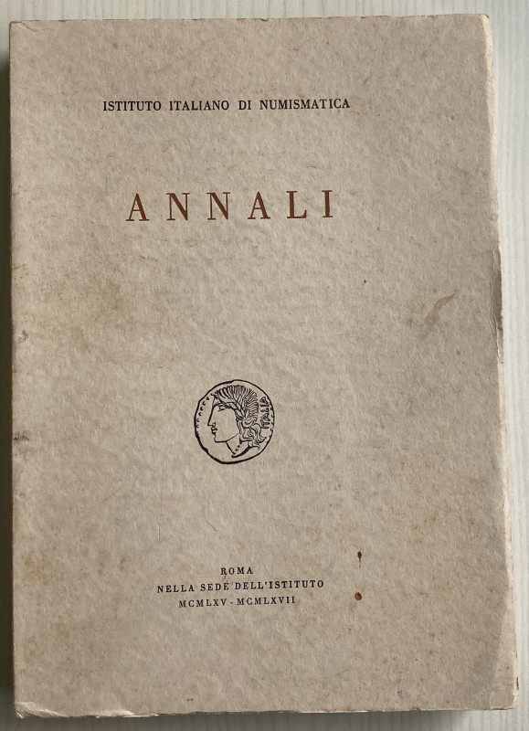 AA.VV. Annali 12-14. Istituto Italiano di Numismatica. Roma 1965-1967. Brossura ...