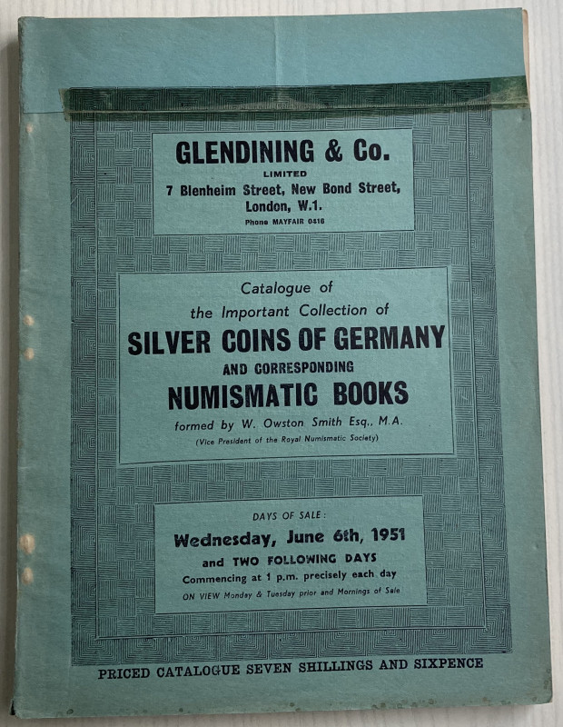 Glendining & Co. Catalogue of the important collection of silver coins of German...