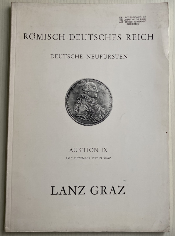 Lanz Graz Auktion IX. Romisch, Deutschen, Reich. Deutsche Neufursten. Graz 2 Dez...