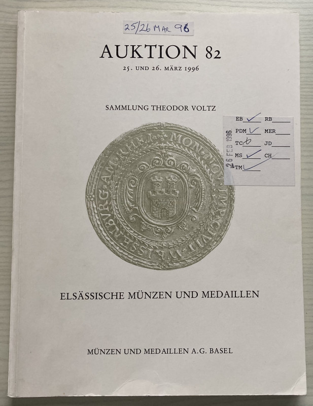 Munzen und Medaillen Auction 82. Sammlung Theodor Voltz. Elsassische Munzen und ...