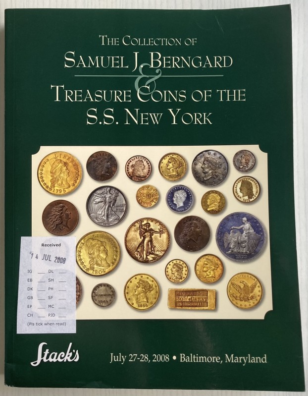 Stack's The Collection of Samuel J. Berngard Treasure Coins of The S.S. New York...