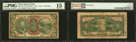 CHINA--REPUBLIC. Bank of China. 1 Dollar, 1912 Issues. P-25l. PMG Choice Fine 15.

(S/M #C294-30l) Manchuria. Printed by ABNC. Only annotations ment...