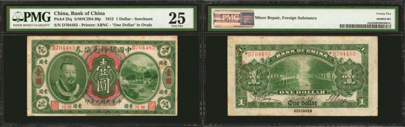 CHINA--REPUBLIC. Bank of China. 1 Dollar, 1912. P-25q. PMG Very Fine 25.

All ...