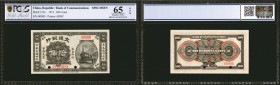 CHINA--REPUBLIC. Bank of Communications. 100 Cents, 1915. P-122s. Specimen. PCGS GSG Gem Uncirculated 65 OPQ.

Specimen. Continuing this run of bold...
