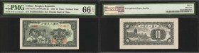 CHINA--PEOPLE'S REPUBLIC. People's Bank of China. 10 Yuan, 1949. P-816a. PMG Gem Uncirculated 66 EPQ.

Any high-end Gem on this 1949 series is impor...