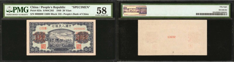 CHINA--PEOPLE'S REPUBLIC. People's Bank of China. 20 Yuan, 1949. P-823s. Specime...