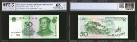 CHINA--PEOPLE'S REPUBLIC. People's Bank of China. 50 Yuan, 1999. P-900. Consecutive. PCGS GSG Gem Uncirculated 66 OPQ to Superb Gem Uncirculated 68 OP...