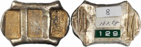CHINA. Yunnan Sanchuo Jieding. Provincial Three Stamp Remittance Ingots. Silver 4.5 Tael Bank Ingot, 10th Month. NEARLY EXTREMELY FINE.

162.88 gms....