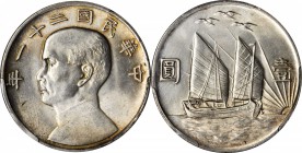 CHINA. Dollar, Year 21 (1932). PCGS Genuine--Cleaned, Unc Details Gold Shield.

L&M-108; K-622; Y-344; WS-0144. Birds over junk type. Boldly struck ...