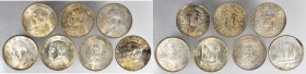 CHINA. Diverse Group of Republic Dollars (7 Pieces), 1914-1934. Average Grade: ALMOST UNCIRCULATED.

Three examples of Year 3 (1914), L&M-63, Y-329,...
