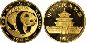 CHINA. 100 Yuan, 1983. Panda Series. PCGS MS-68.

Fr-B4; KM-72; PAN-6a. Sharply struck and brilliant, without spots, tone or fog.

Estimate: $1400...
