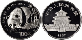 CHINA. 100 Yuan, 1987-S. Panda Series. NGC PROOF-66 ULTRA CAMEO.

Fr-B30; KM-A163; PAN-51a. Struck in platinum and less frequently encountered than ...
