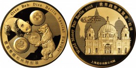 CHINA. Berlin World Money Fair Panda Medal Set (3 Pieces), 2016. All NGC Certified.

1) 1oz Silver. NGC PROOF-70 UCAM. PAN-690a. Mintage: 1,500. Med...
