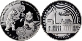Apparently Unique as a Die Trial

CHINA. Berlin World Money Fair (50g) Silver Piefort Die Trial Panda Medal, 2017-(S). Shanghai Mint. NGC PROOF-68 U...