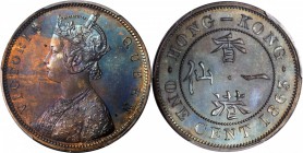 HONG KONG. Copper Cent Pattern, 1863. Victoria. PCGS PROOF-65 BN Gold Shield.

KM-Pn72; Prid-274 (incorrect on PCGS insert). Razor sharp strike with...