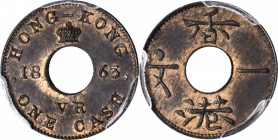 HONG KONG. Pattern Cash Struck in Copper, 1863. Victoria. PCGS MS-64 BN Gold Shield.

KM-Pn68; Prid-309. Sharply struck as would be expected with ex...