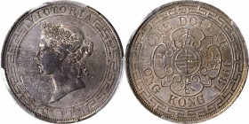 HONG KONG. Dollar, 1866. Victoria. PCGS AU-58 Gold Shield.

KM-10; Mars-C41. Very close to full Mint State quality with sharp detail over the design...