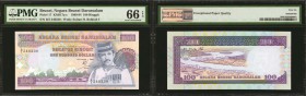 BRUNEI. Negara Brunei Darussalam. 100 Ringgit, 1989-94. P-17. PMG Gem Uncirculated 66 EPQ.

Fantastic color and exceptional appeal on this 100 Ringg...