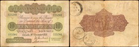 CEYLON. The Government of Ceylon. 10 Rupees, 1938. P-24. Fine.

A popular 1938 10 Rupees design with even wear, and some annotations on the reverse ...