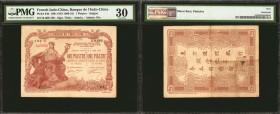 FRENCH INDO-CHINA. Banque de L'Indo-Chine. 1 Piastre, (ND 1909-21). P-34b. PMG Very Fine 30.

A tougher variety with just PMG comments of "Minor Rus...