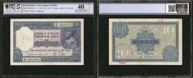 BRITISH INDIA. Government of India. 10 Rupees, ND (1917-30). P-7b. PCGS GSG Extremely Fine 40 Details. Pinholes.

PCGS GSG comments "Pinholes" on th...