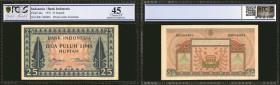 INDONESIA. Bank Indonesia. 25, 500 & 1000 Rupiah, 1952. P-44a, 47 & 48. PCGS GSG Choice Very Fine 35 Details to About Uncirculated 50 Details.

3 pi...