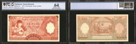 INDONESIA. Bank Indonesia. 1000 Rupiah, 1958. P-61 & 62. PCGS GSG About Uncirculated 55 & Choice Uncirculated 64.

2 pieces in lot. Included in the ...