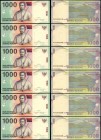 INDONESIA. Bank Indonesia. 1000 Rupiah, 2000-16. P-141. Low Digit Serial Numbers. Uncirculated.

10 pieces in lot. A welcoming low serial number gro...