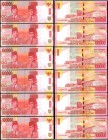 INDONESIA. Bank Indonesia. 100,000 Rupiah, 2004-13. P-146. Solid Serial Numbers. Uncirculated.

9 pieces in lot. A run of solid 111111 to 999999 ser...