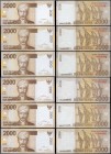 INDONESIA. Bank Indonesia. 2000 Rupiah, 2009-16. P-148. Fancy Serial Numbers. Uncirculated.

11 pieces in lot. A group of mixed fancy serial numbers...