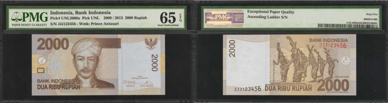 Ascending Serial Number

INDONESIA. Bank Indonesia. 2000 Rupiah, 2009-13. P-UN...
