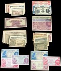 INDONESIA. Mixed Denominations, 1942-48. P-Various.

Approximately 68 colonial notes under Japanese Rule (1942 - 45) and Dutch Rule (1946 - 49). Inc...