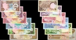 KUWAIT. Central Bank of Kuwait. 1/4 to 20 Dinars, L. 1968 (1980-91). P-11d to 16b. Uncirculated.

6 pieces in lot. A nice grouping of uncirculated n...