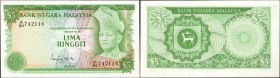 MALAYSIA. Bank Negara. 5 Ringgit, ND (1976). P-8a. Uncirculated.

Well embossed and always a popular series.

Estimate: $50.00- $100.00


1976年...