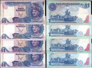 MALAYSIA. Bank Negara. 1 Ringgit, ND (1986). P-27a. Replacements. Uncirculated.

4 pieces in lot. Replacements from BA block. A nice quartet with on...