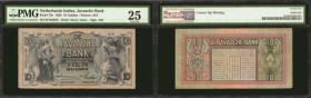 NETHERLANDS INDIES. Javasche Bank. 10 Gulden, 1939. P-79c. PMG Very Fine 25.

PMG comments "Corner Tip Missing," which is noticed on the bottom left...