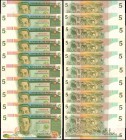 PHILIPPINES. Bangko Sentral ng Pilipinas. 5 Piso, ND (1985-94). P-168e. Fancy Serial Numbers. About Uncirculated.

10 pieces in lot. Uncirculated 5 ...