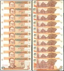 PHILIPPINES. Republika ng Pilipinas. 10 Piso, ND (1985-94). P-169e. Fancy Serial Numbers. Uncirculated.

10 pieces in lot. Philippines 10 Piso notes...