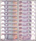 PHILIPPINES. Bangko Sentral ng Pilipinas. 100 Piso, ND (1987-94). P-172a. Fancy Serial Numbers. About Uncirculated.

10 pieces in lot. 100 Piso note...