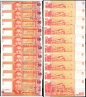 PHILIPPINES. Bangko Sentral ng Pilipinas. 50 Piso, ND (1995-2001). P-183c. Fancy Serial Numbers. Uncirculated.

10 pieces in lot. 50 Piso notes, whi...