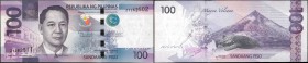 PHILIPPINES. Republika ng Pilipinas. 100 Piso, 2014. P-UNL. Uncirculated.

An uncirculated 100 Piso note, which has very attractive purple and blue ...