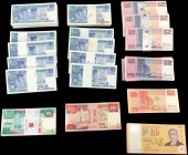 SINGAPORE & BRUNEI. 1, 2, 5, 10, & 20 Dollars. Mixed Dates. P-18a, 20, 27, 34, 25, & 53. Very Fine to Uncirculated.

Ship and Brunei-Singapore Curre...