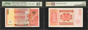 HONG KONG. Chartered Bank. 100 Dollars, 1982. P-79c. PMG Superb Gem Uncirculated 67 EPQ.

KNB54f-h. Printed by TDLR. Excellent condition found on th...