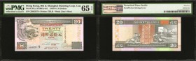 HONG KONG. Hong Kong & Shanghai Banking Corp. 20 Dollars, 1993-94. P-201a. Errors. PMG Gem Uncirculated 65 EPQ.

KNB87a-b/d. 2 pieces in lot. A pair...