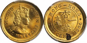 HONG KONG. 10 Cents, 1964-H. Heaton Mint. Mint Error. PCGS MS-62 Gold Shield.

KM-28.1; Mars-C24. Broadstruck. A carbon spot on the reverse accounts...