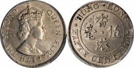 HONG KONG. 50 Cents, 1965-KN. Mint Error. PCGS AU-58 Gold Shield.

KM-30.1; Mars-C37. Struck on elliptical planchet.

Estimate: $70.00- $100.00
...